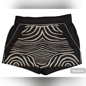 Ohne Titel Zebra Stripe Black Micro Shorts 2, 1.5" Inseam, Cotton Lycra